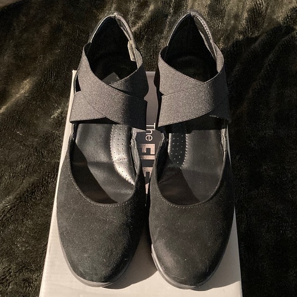 The Flexx black ballet style wedge shoes - Picture 2 of 7